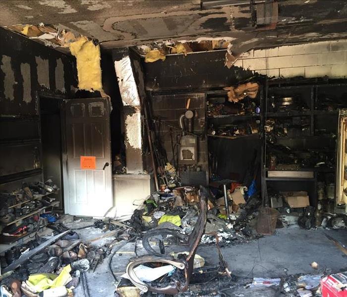 Photo of a room that got into electrical fire