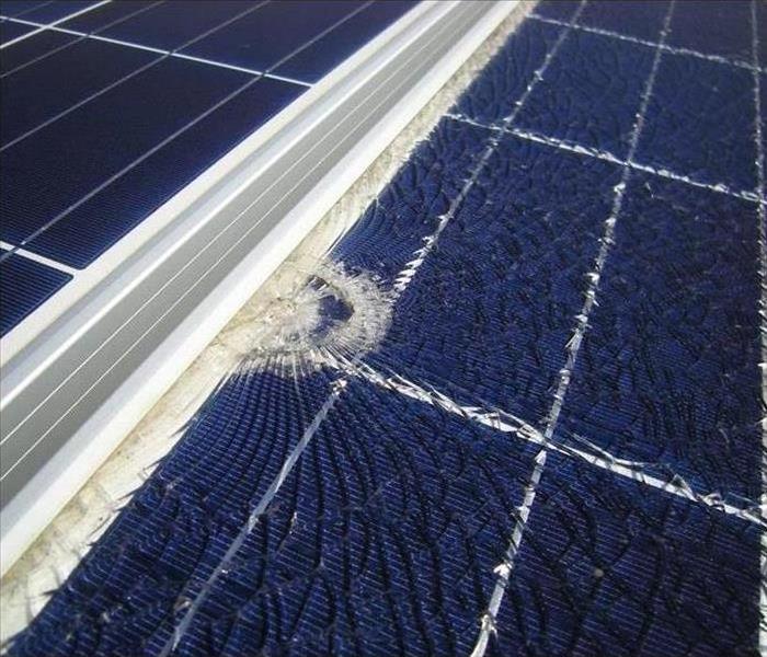 Photo of crack solar panel